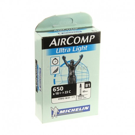 Chambre à Air MICHELIN AIRCOMP ULTRA-LIGHT B1 650 18/23C Presta 40mm