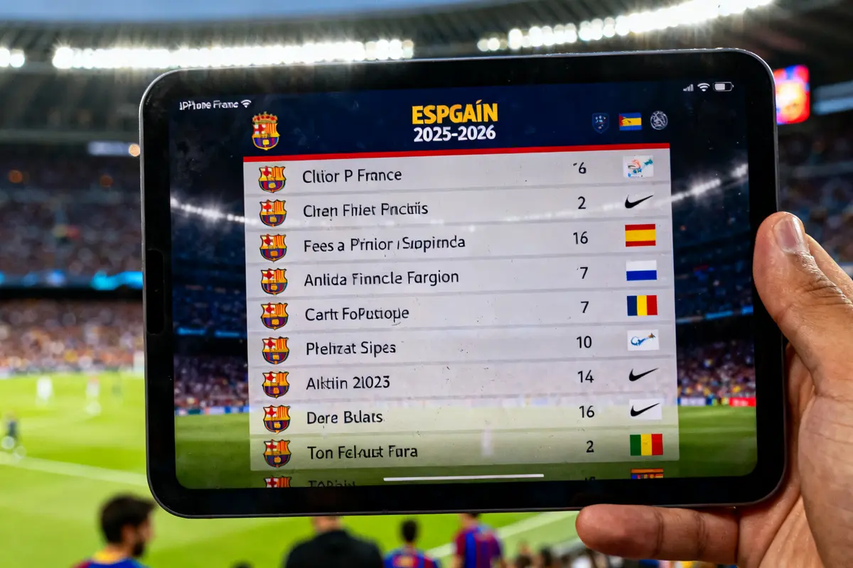 Classement Espagne 2026 : ligue, résultats et classements officiels ⚽
